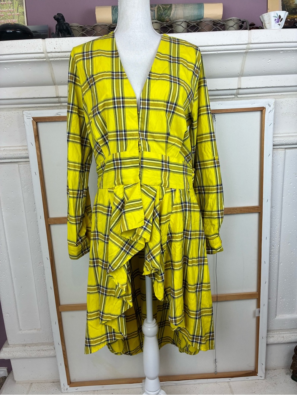 Bold Plaid High-Low Corset & Ruffles Tunic or Dress Flaunt